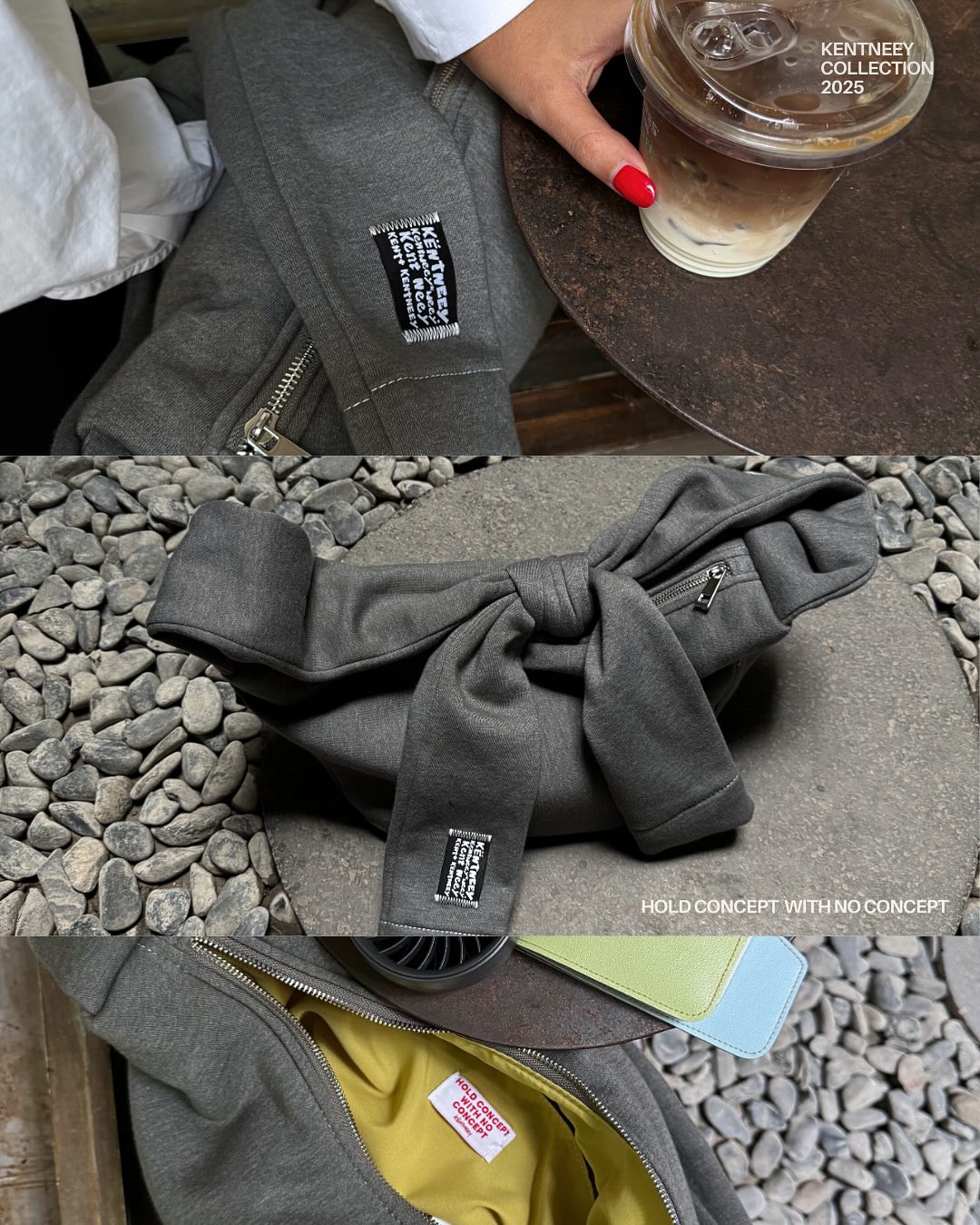 [香港現貨✨] [官方代理💣] KENTNEEY 3-WAY SWEATER DAILY WINDY BAG - DUSTY GREY