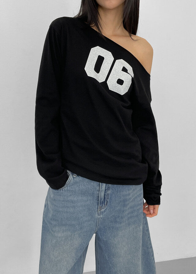 [kr] Periti Boatneck Print Long Sleeve T-shirt / 3colors