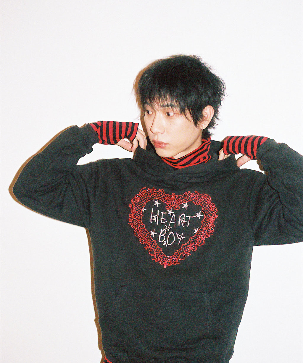 niceghostclub HEART BOY HOODIE [BLACK]