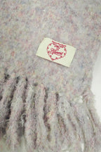 Fluffy Premium Wool Blende Fringe Muffler - Lilac