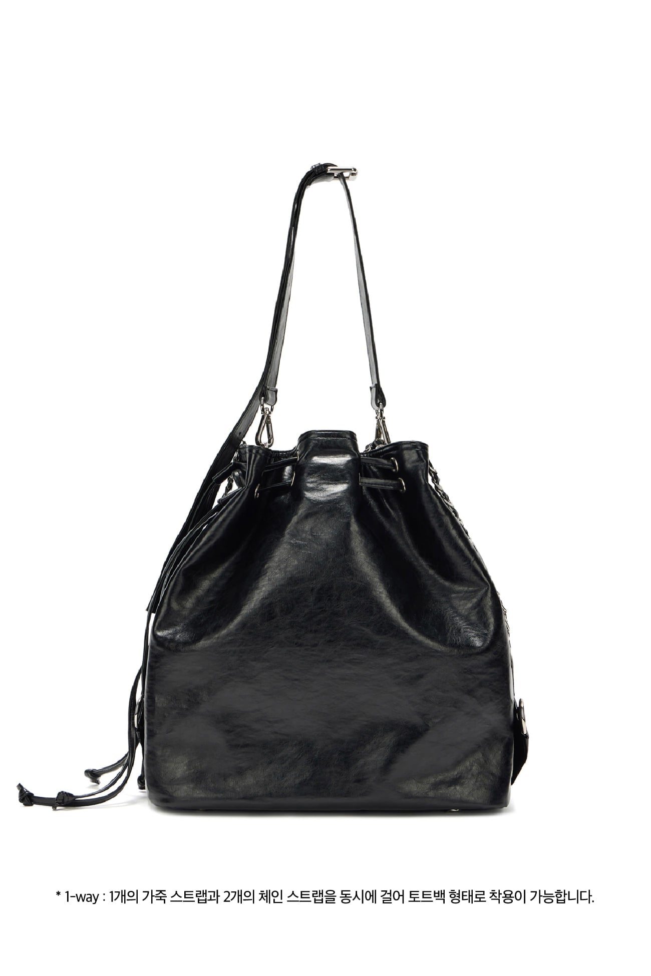 DEINET 5-WAY STUD POCKET MULTI BAG IN BLACK