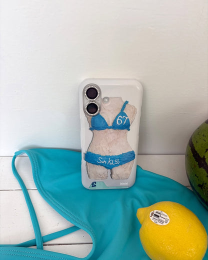 67 blue bikini phone case (有magsafe!!)