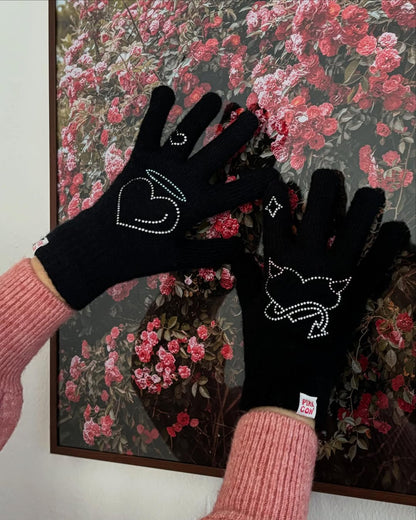 PINKCOWBAKERY Angel & Devil Gloves / Black