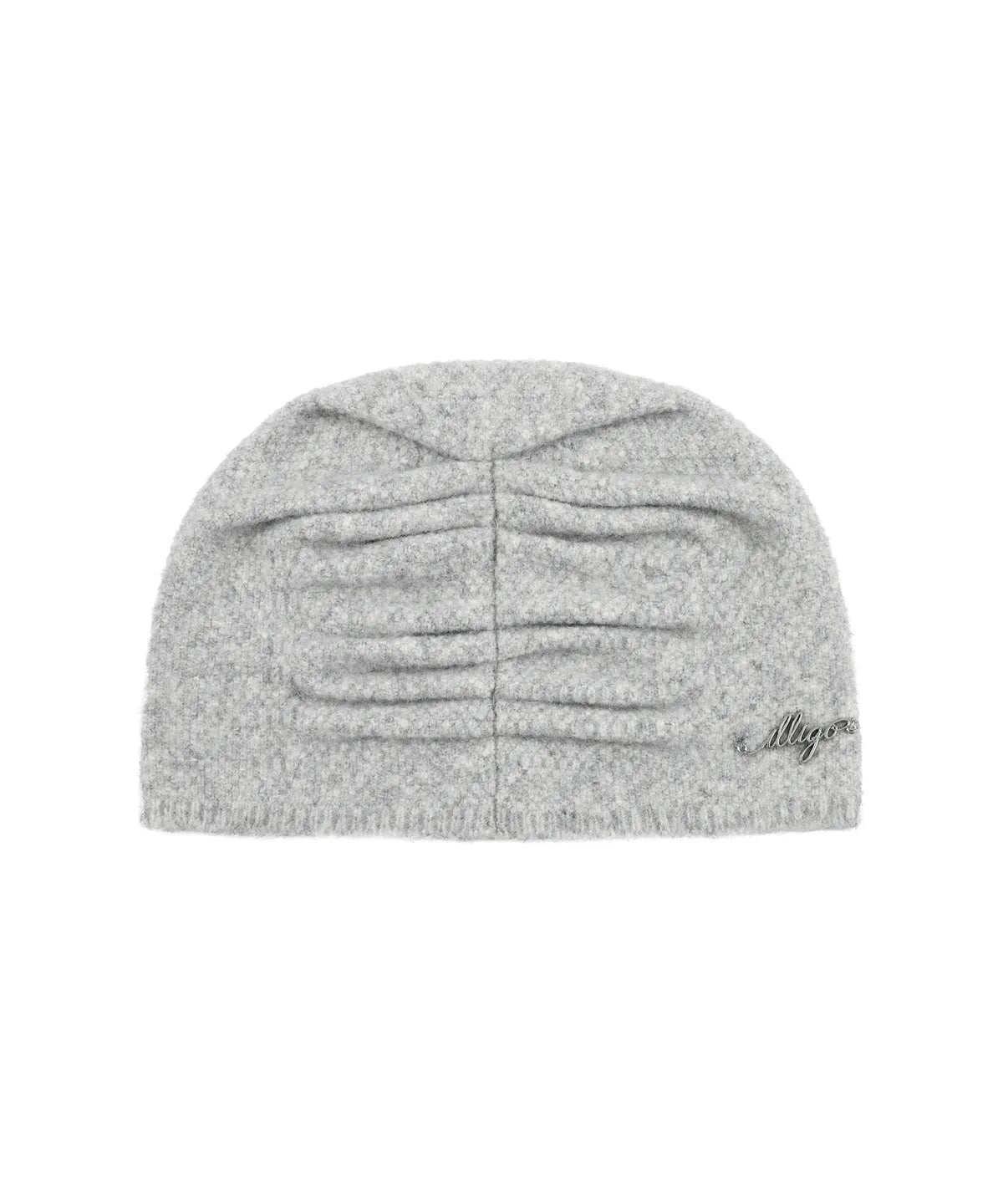 [illigo] DRAWING EMBROIDERY BEANIE_GREY