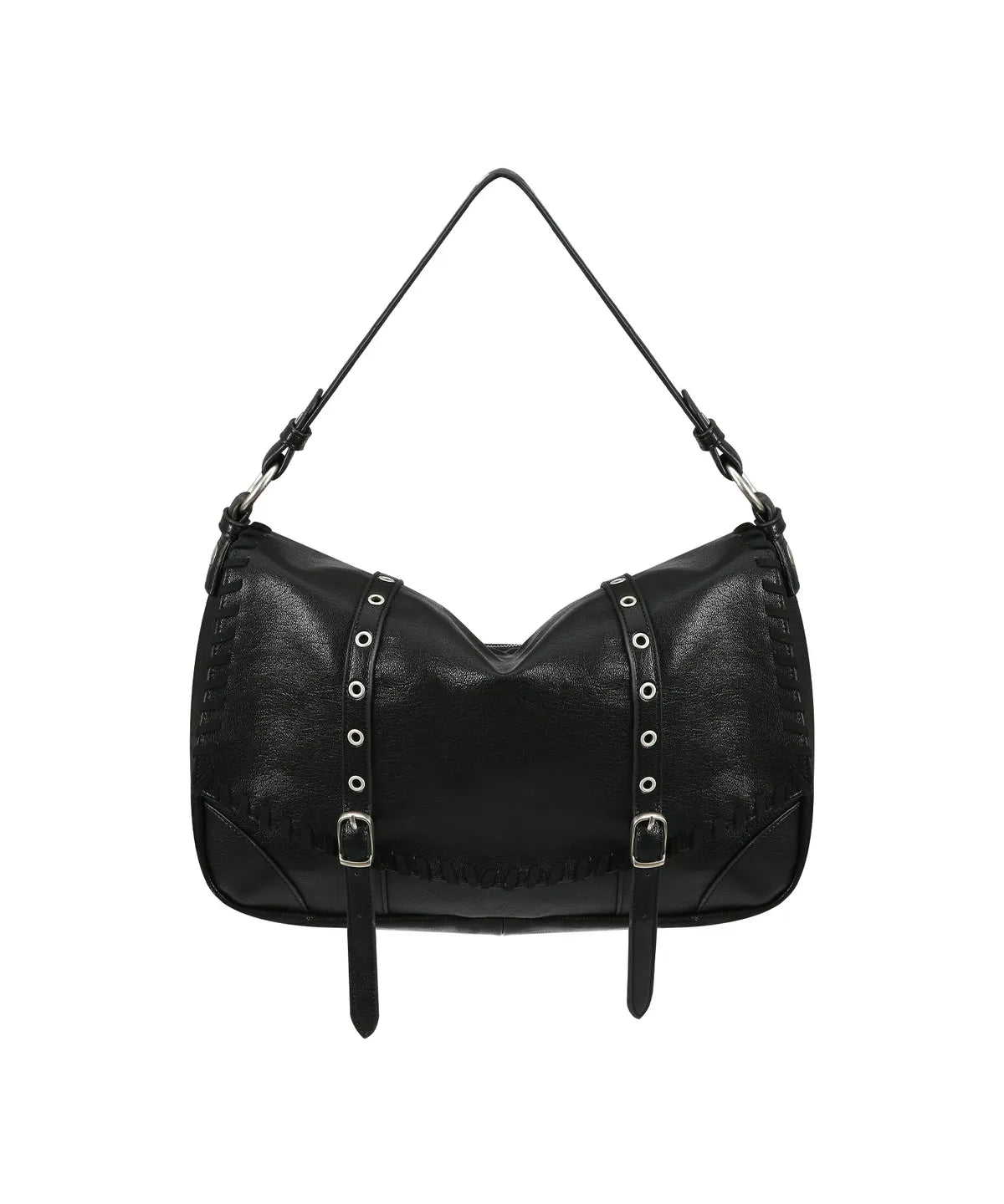 [yeomim] braided flap bag (black/grunge taupe)