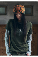 AAKAM Vintage Graphic Jacquard Beanie (Khaki)