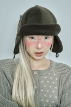 hugyourskin Trooper flap button cap (Brown)