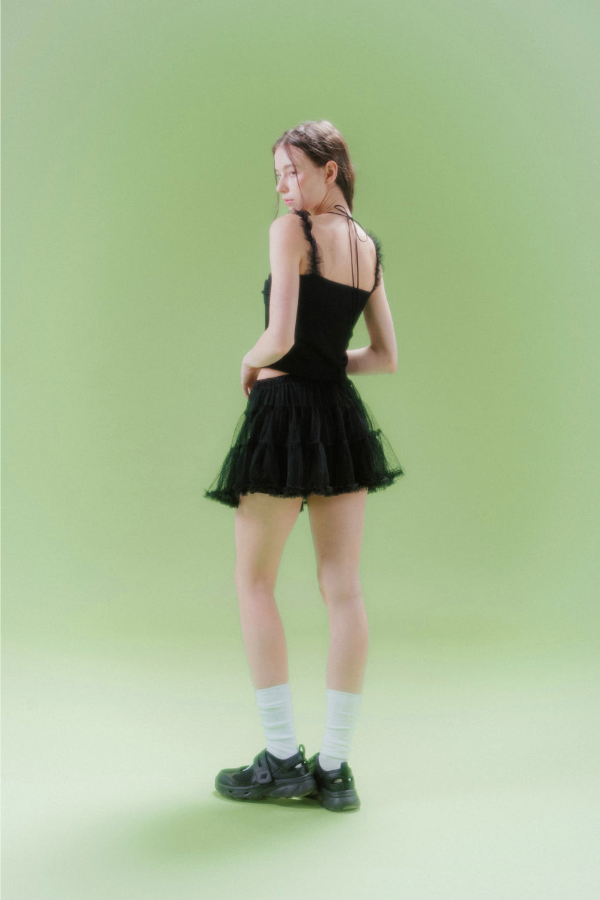 MESH LAYERED TOP (BK)