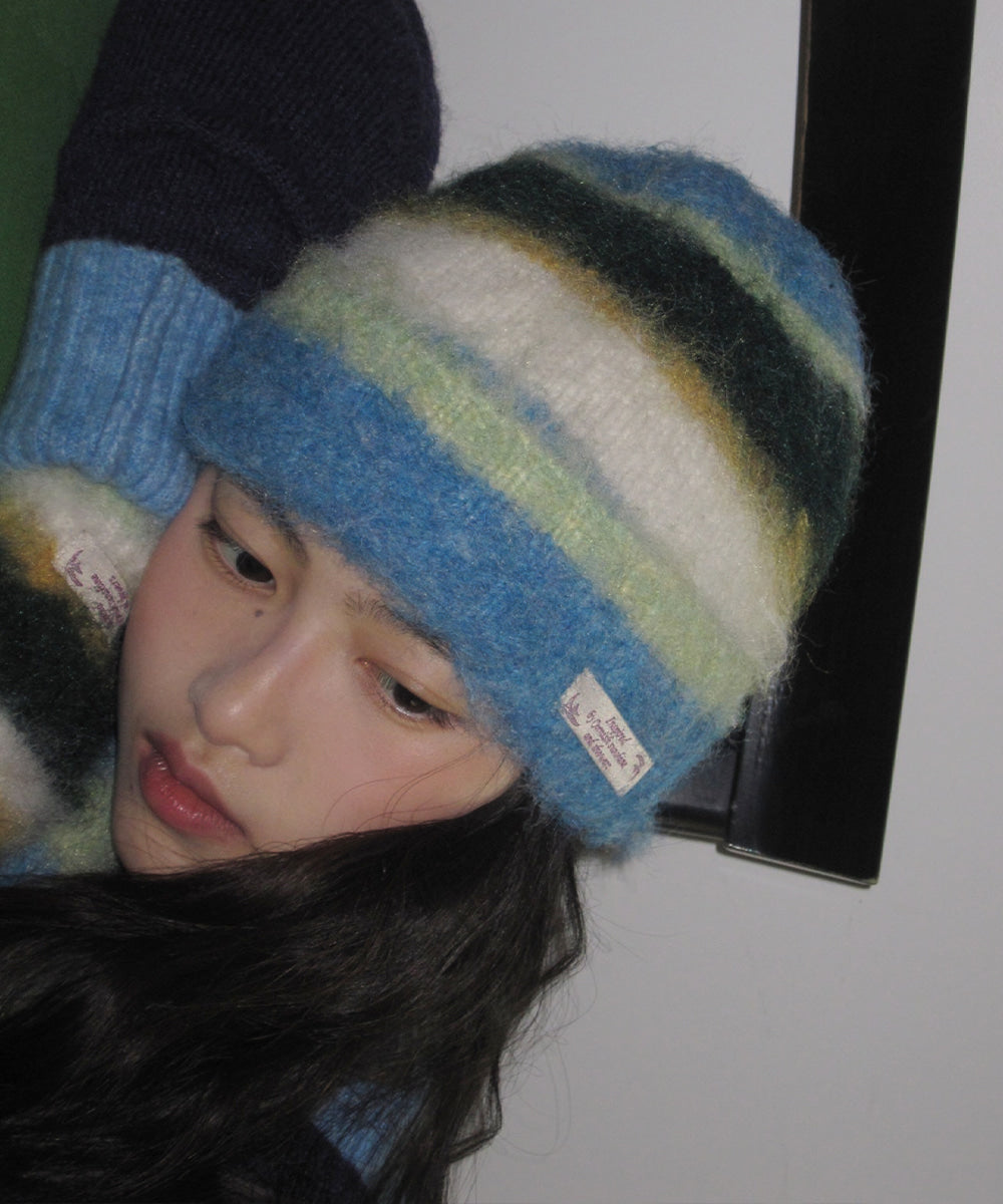 Rockfish Stripe Shaggy Beanie / 5colors