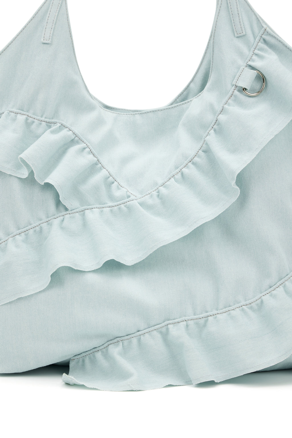 FRILL BIG BAG IN DENIM