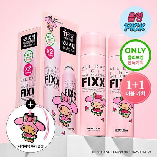 So Natural [7月Olive Young PICK][Sanrio限定版] All-day Tight Make Up Setting Fixer 120ml + 120ml