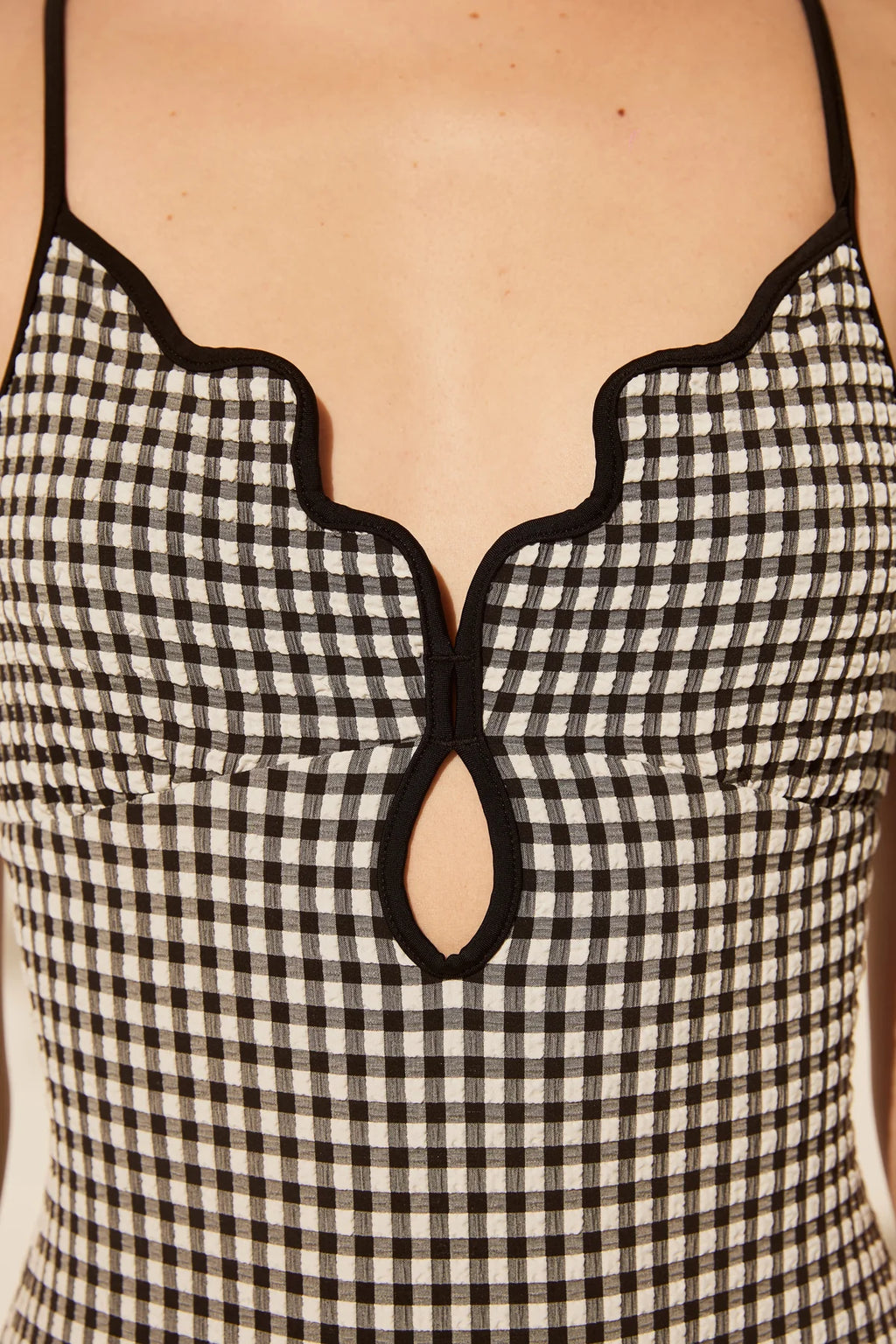 APRILPOOLDAY CLAUDIA'S FOREVERY ONE SWIMSUIT / BLACK GINGHAM