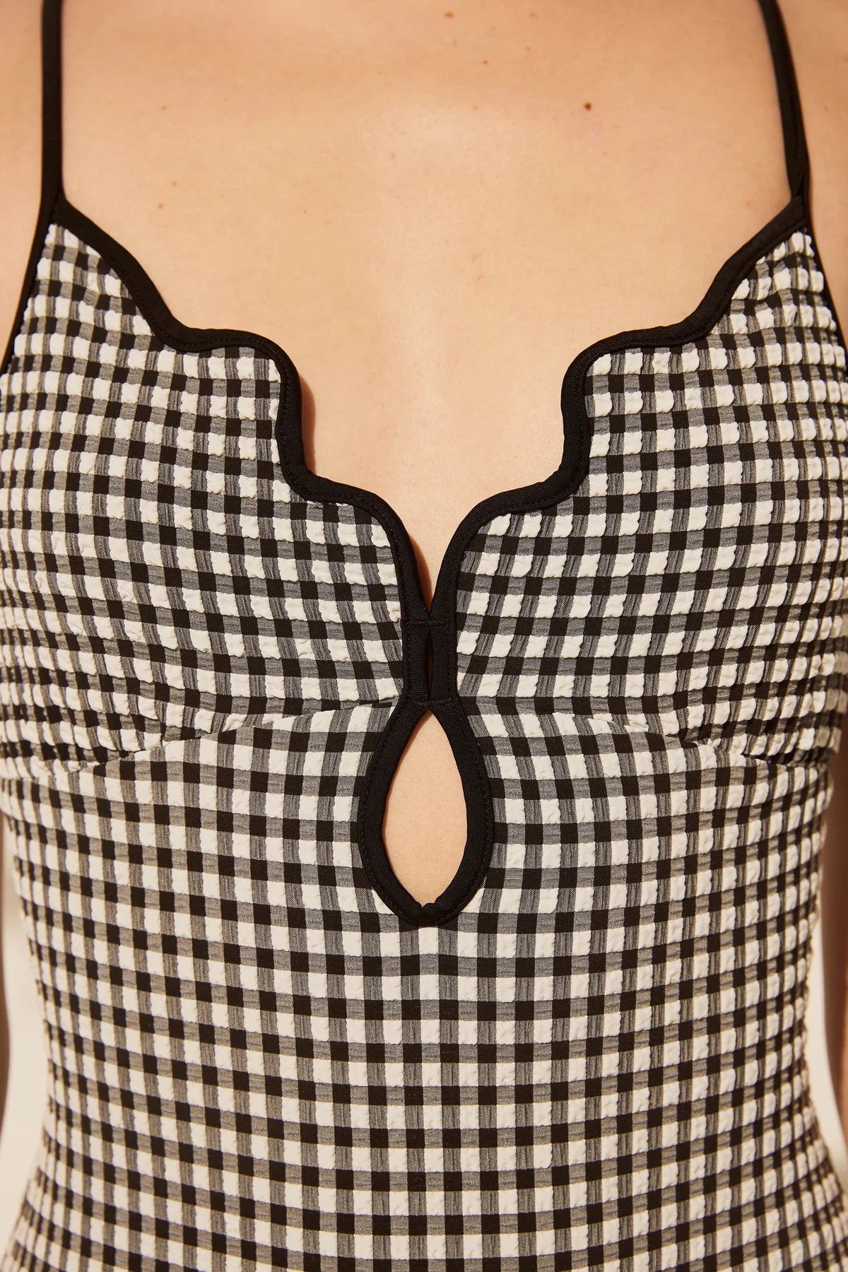 APRILPOOLDAY CLAUDIA'S FOREVERY ONE SWIMSUIT / BLACK GINGHAM