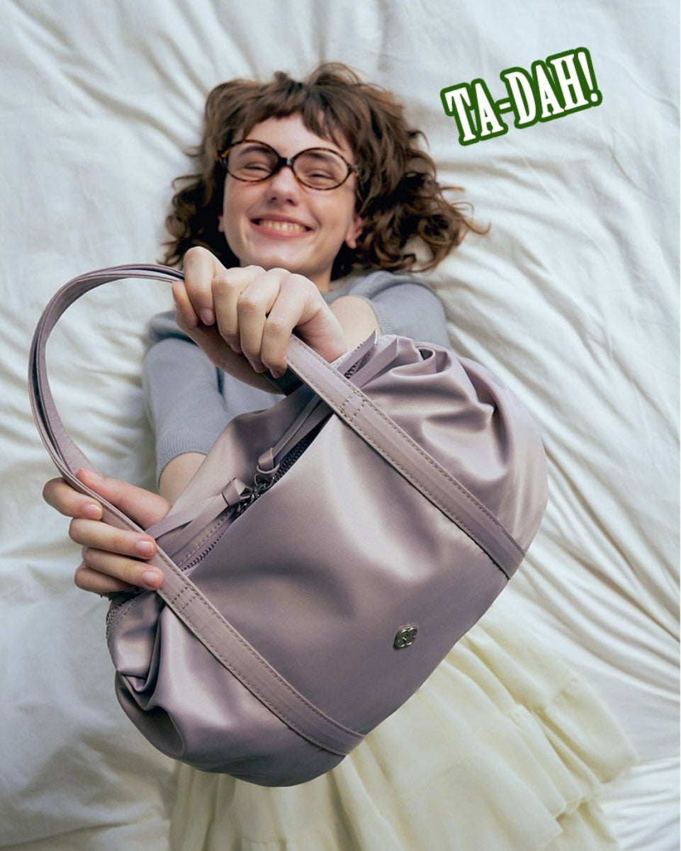 Heeari Aurora Shirring Duffel Mini Bag / lilac