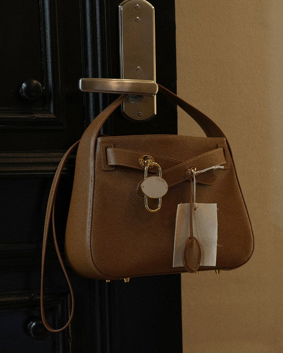 [100%牛皮] THE OFTN TILT CAMEL M