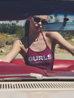 [asif calie] GURLS GLITER DOT SLEEVELESS BURGUNDY