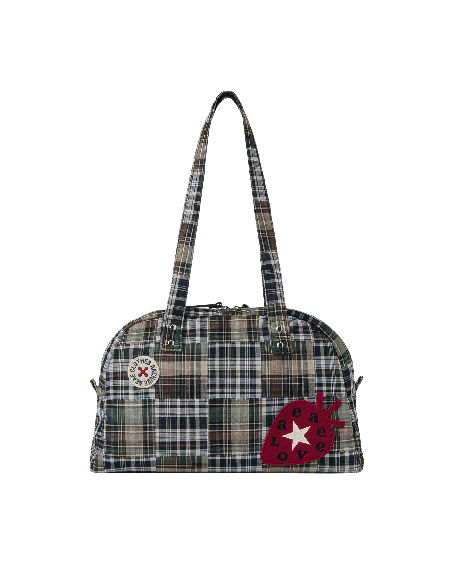 aeae EMBROIDERY TOTE BAG [MIXED CHECK]