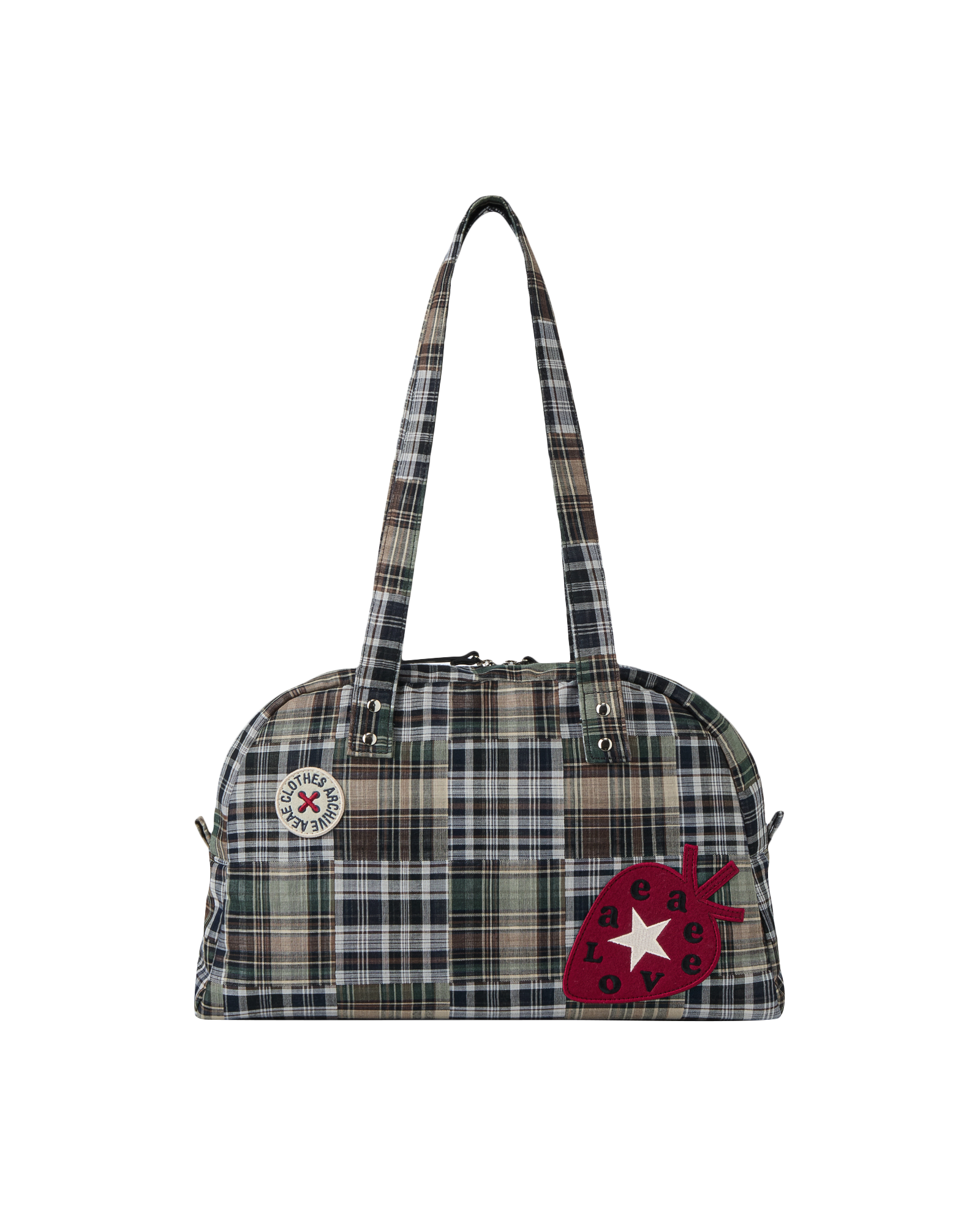 aeae EMBROIDERY TOTE BAG [MIXED CHECK]