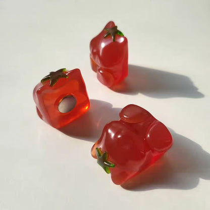 MELTING GLY TOMATO BEAR Keychain🍅