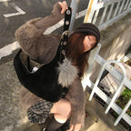 LETERIE SUEDE BUCKLE REVERSIBLE SHOULDER BAG_3COLORS