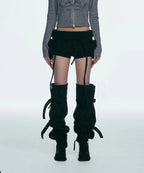 GILA ARCHIVE BOLD LOGO POCKET KNIT SHORTS_BLACK