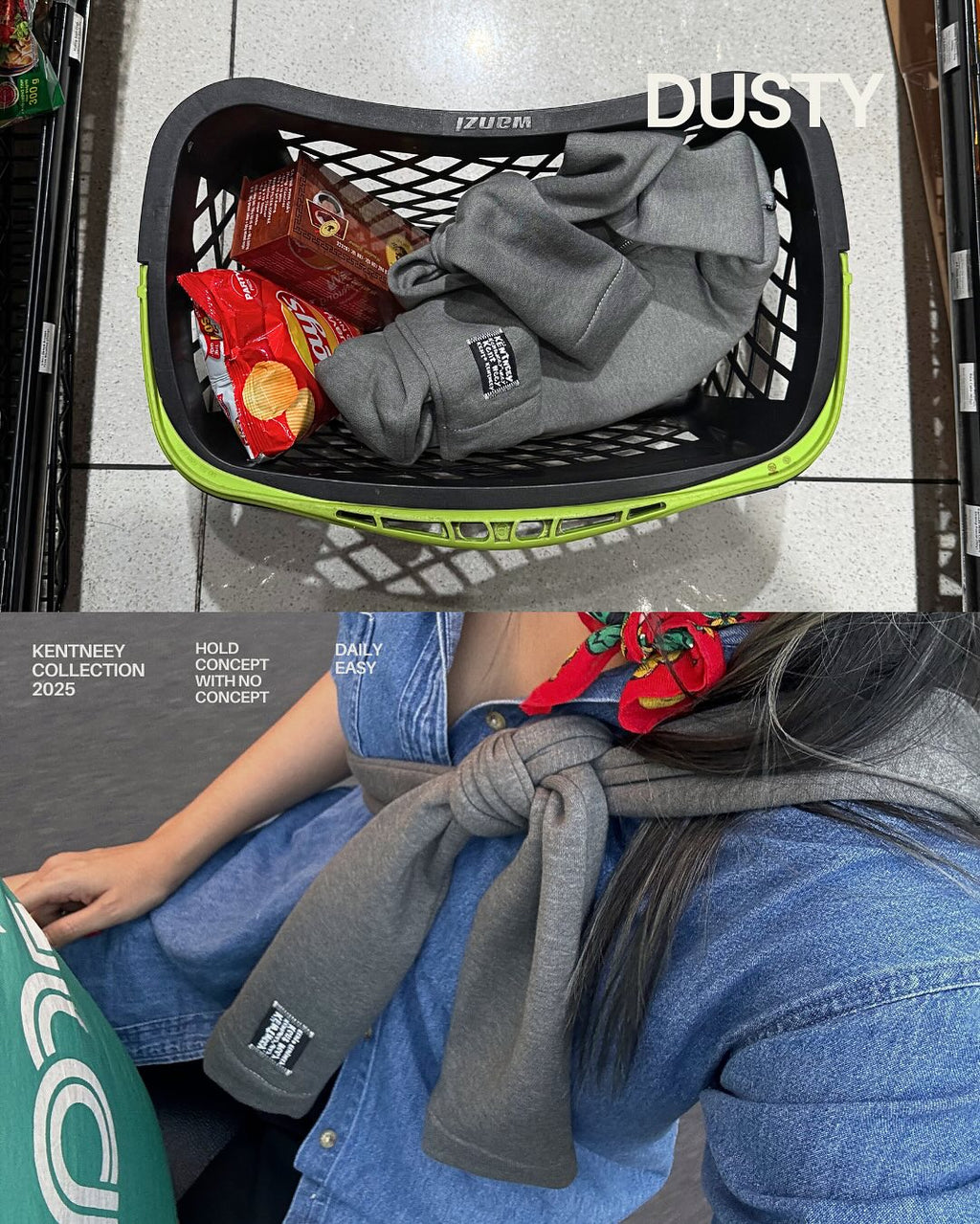 [香港現貨✨] [官方代理💣] KENTNEEY 3-WAY SWEATER DAILY WINDY BAG - DUSTY GREY