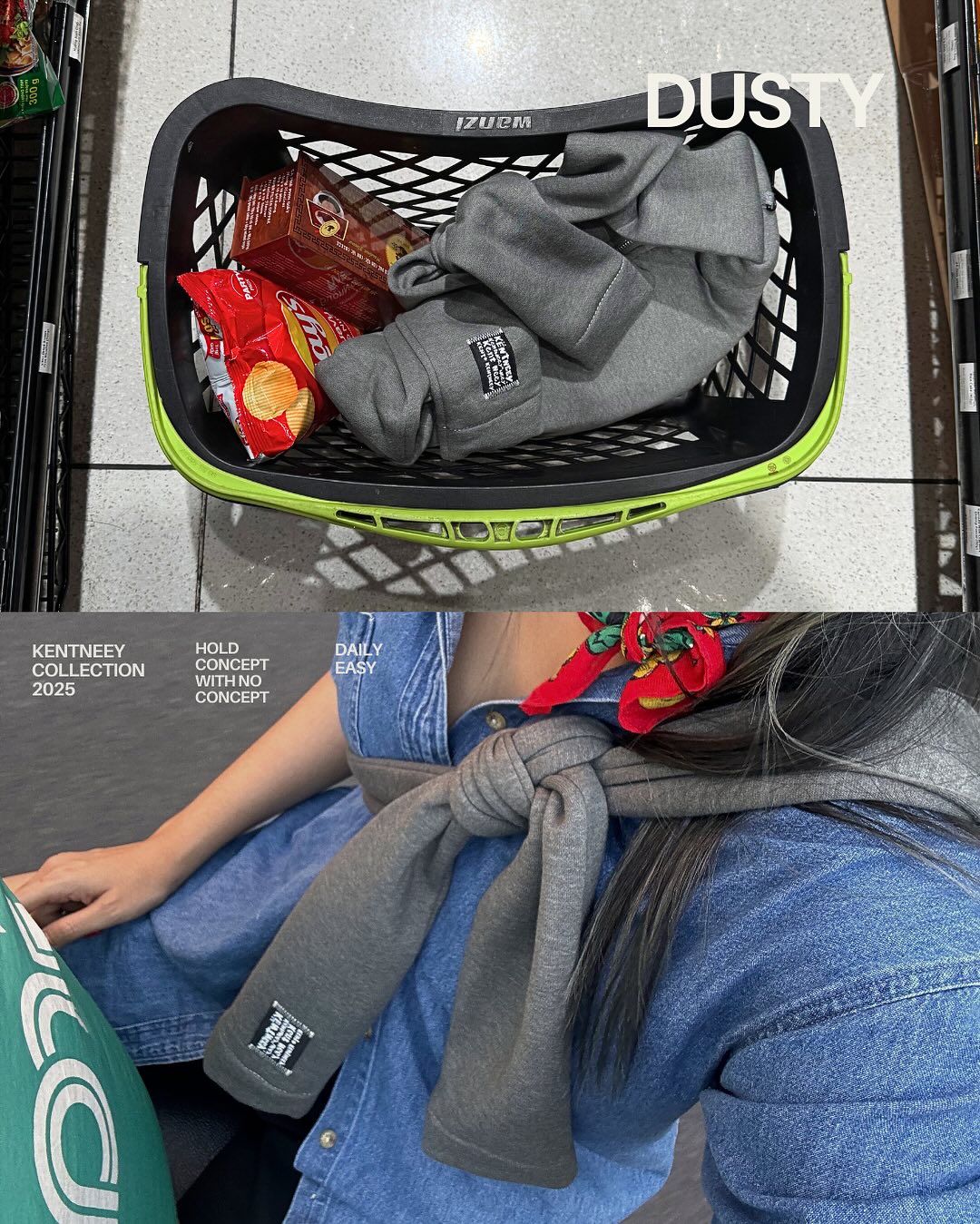 [香港現貨✨] [官方代理💣] KENTNEEY 3-WAY SWEATER DAILY WINDY BAG - DUSTY GREY