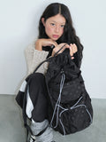 AIRY POCKET BACKPACK - DOT BLACK