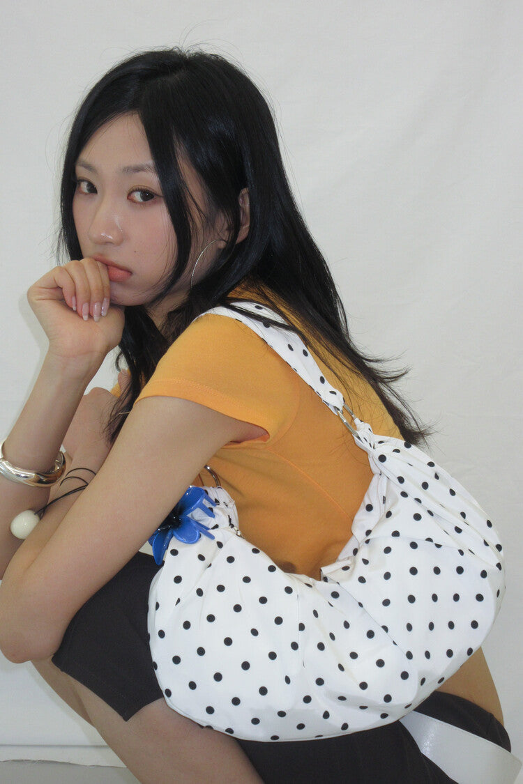 [DIMANCHE] DOTTY SHELL MINI BAG_WHITE