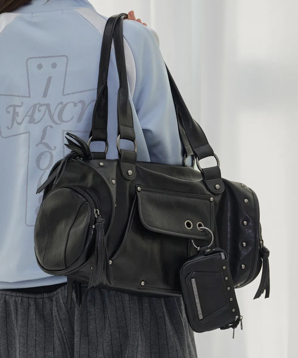 FANCY CLUB VEIL BAG & WALLET (BLACK)