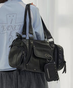 FANCY CLUB VEIL BAG & WALLET (BLACK)