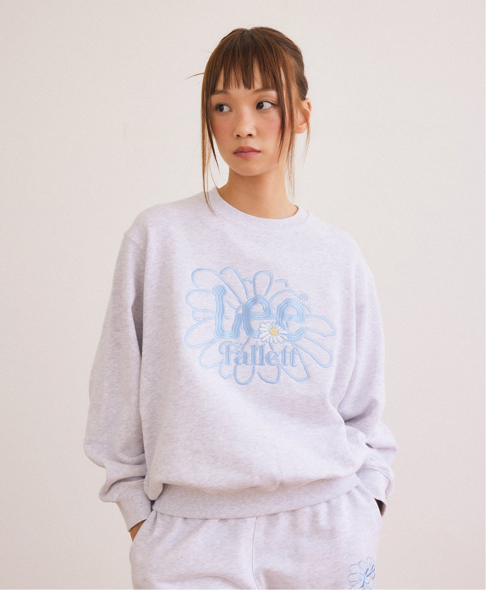 [Fallet x Lee] Sun Flower Sweatshirt / grey