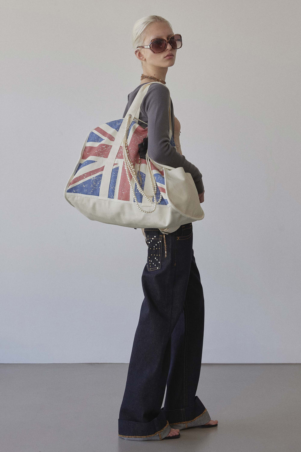 Sculptor Naughty Girl Tote Bag Union Jack