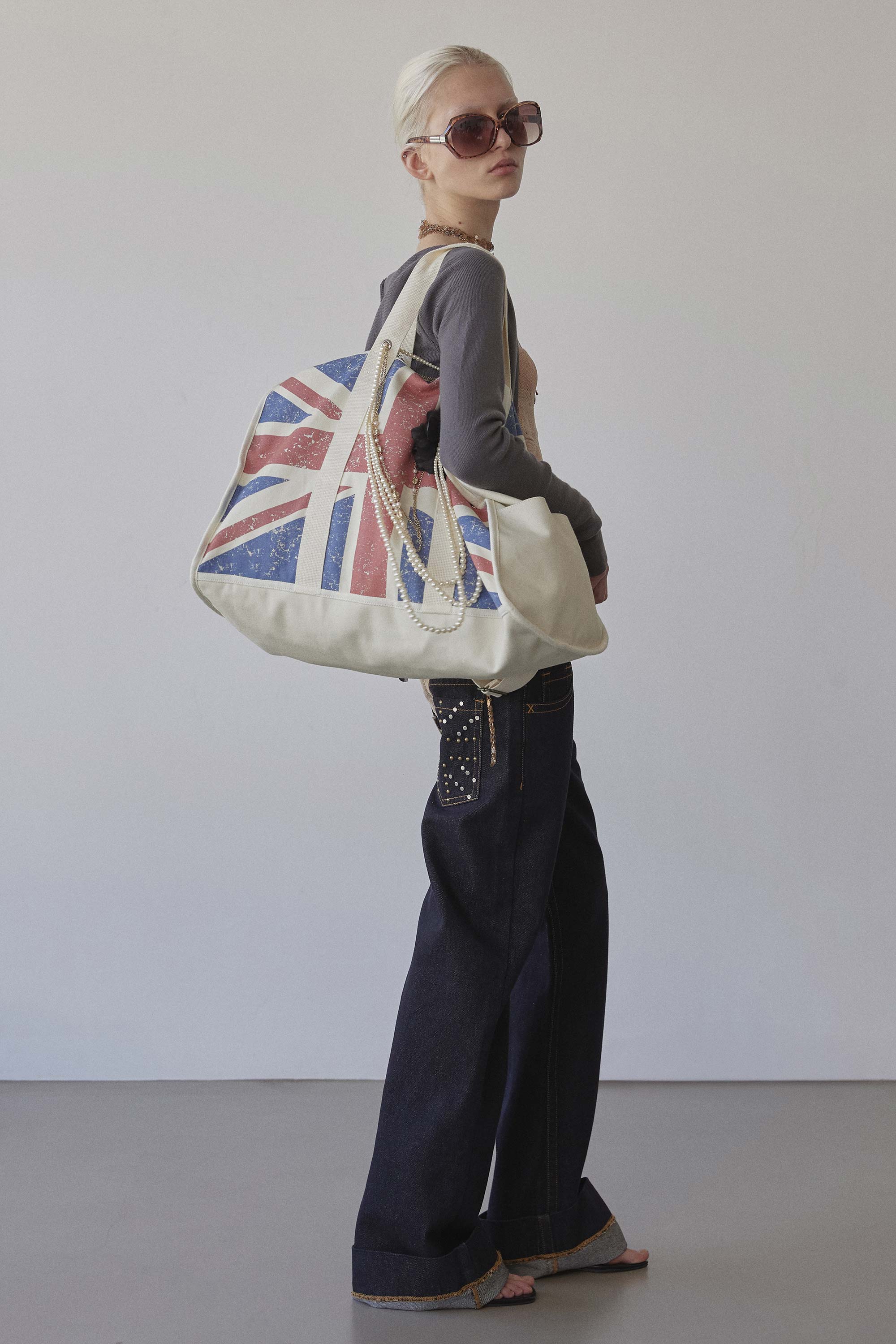Sculptor Naughty Girl Tote Bag Union Jack