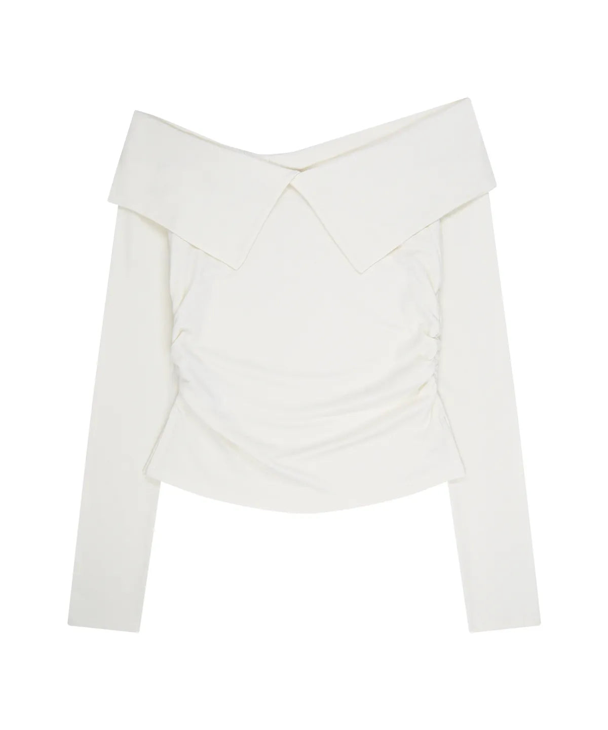 [illigo] BOW OFF SHOULDER LONG SLEEVE_WHITE
