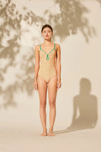 APRILPOOLDAY CLAUDIA'S FOREVERY ONE SWIMSUIT / ELECTRIC GINGHAM