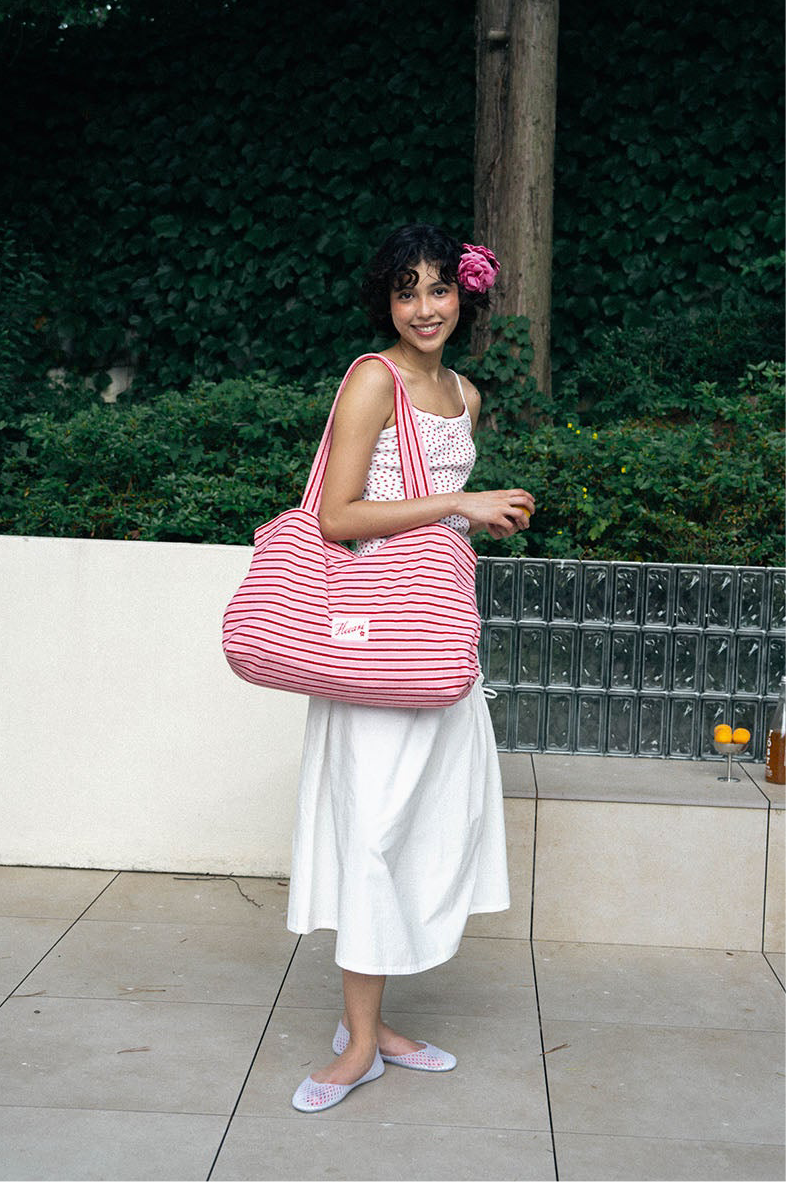 Heeari Poolside Daily Beach Big Bag - Pink Stripe