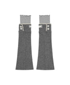 [illigo] LACE COLOR-BLOCK LEG WAEMER_CHARCOAL