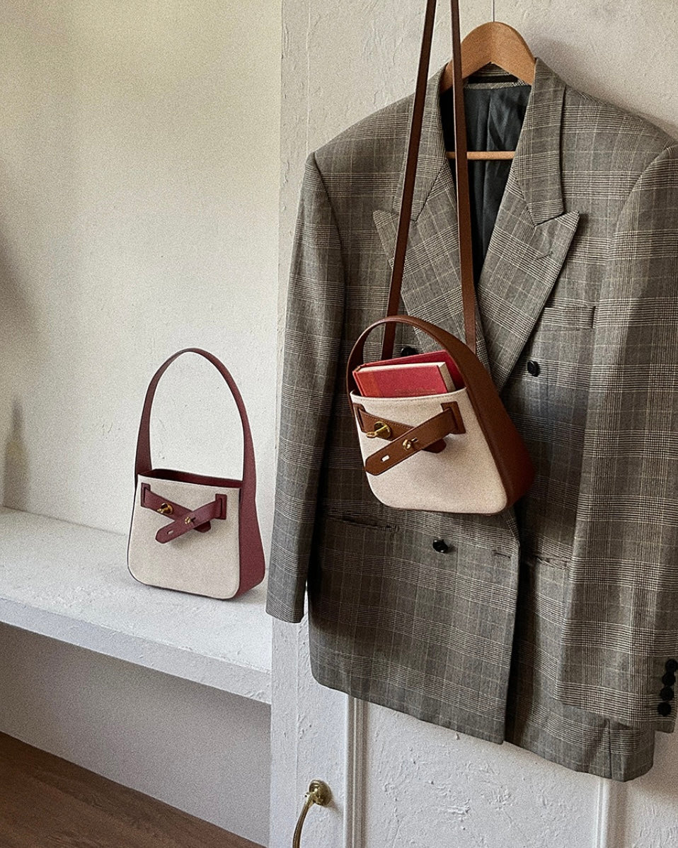 [100%牛皮] THE OFTN TILT / CAMEL X CANVAS S