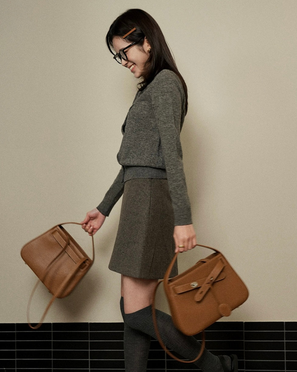 [100%牛皮] THE OFTN TILT CAMEL M