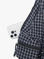 BERRY POCKET BACKPACK LARGE - CHECK NAVY