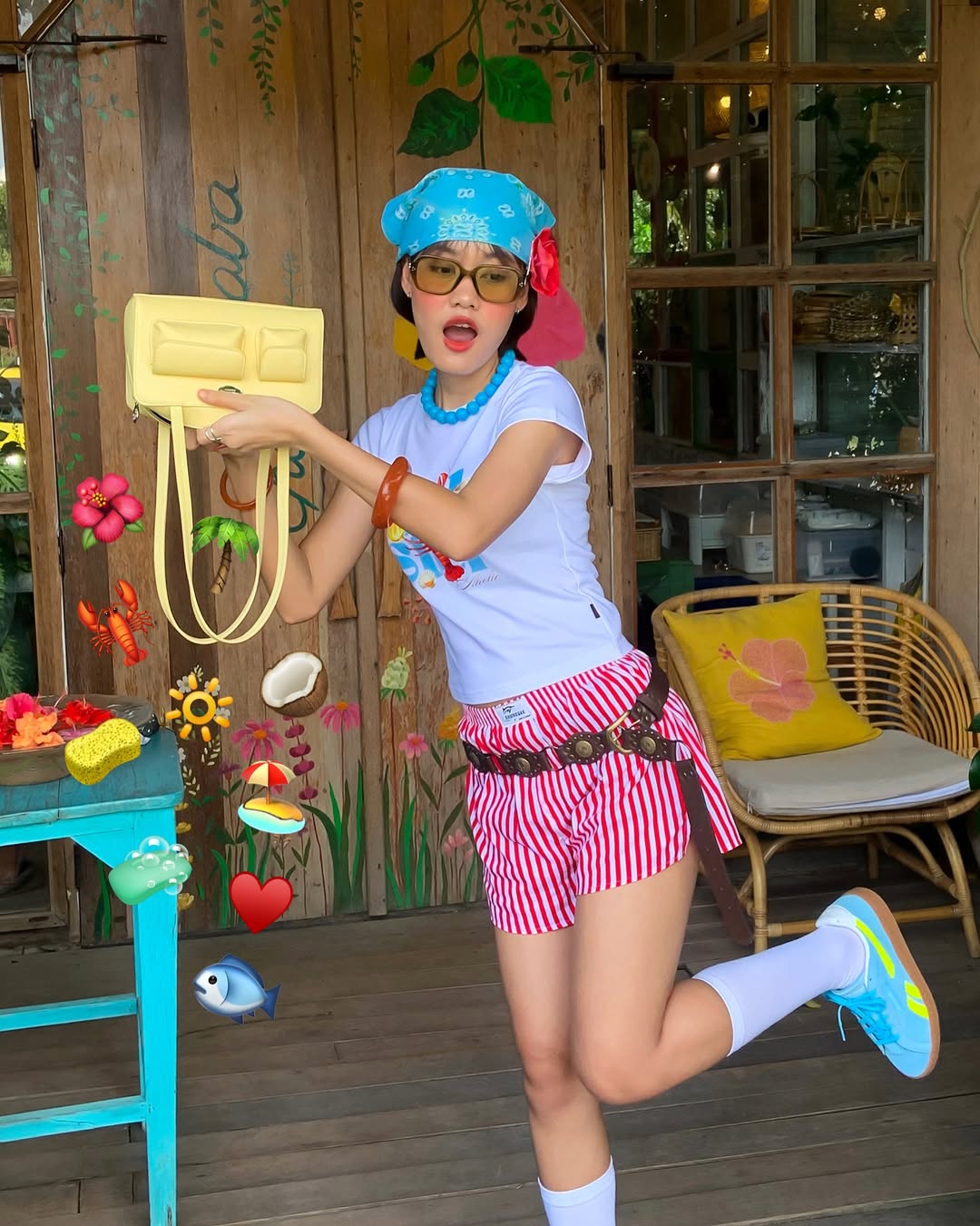 PU Roundy Shoulder Bag / yellow butter