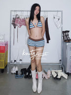 [iceblink] Knity Crush Bikini Beachwear - 2colors