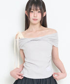 [ILLIGO] FLOW OFF SHOULDER TOP_4 COLORS