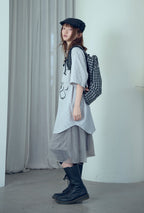 niceghostclub baby guardians stripe big big half shirt [2colors]
