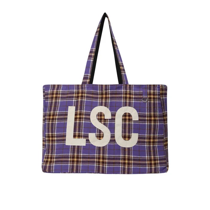 LSC Reversible Check Logo Big Eco Bag Black