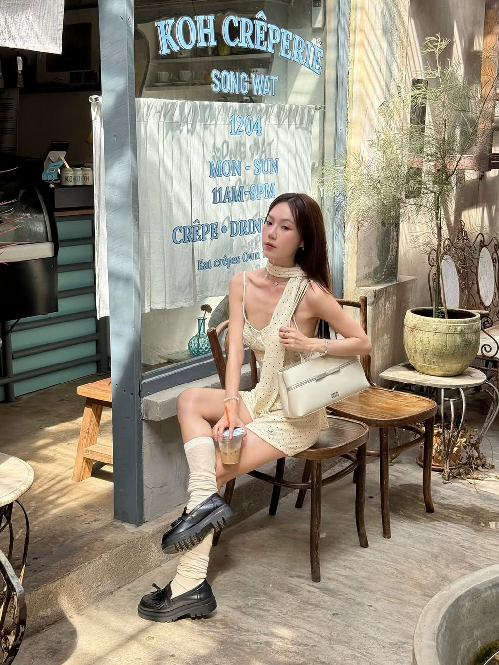 [香港現貨✨] [獨家代理🎀] Daisy Muse Ballerina Shoulder Bag - White Silver