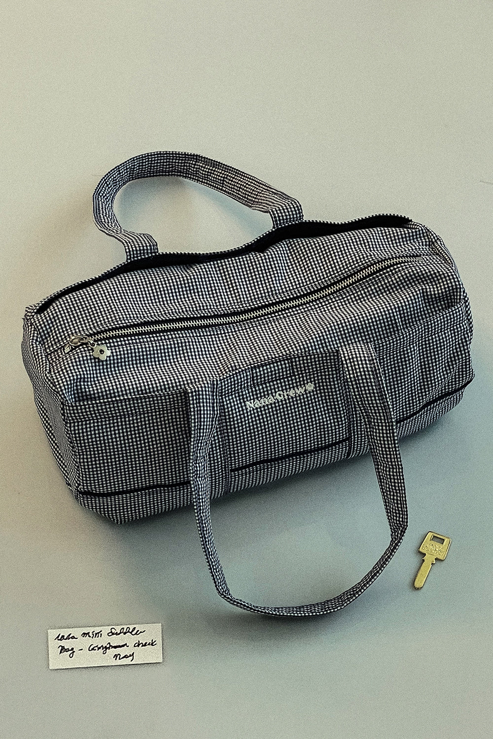 NANACREW MINI DUFFLE BAG - GINGHAM CHECK