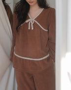 J'eu Rowney Lace Sleeping Pajama Set 4colors