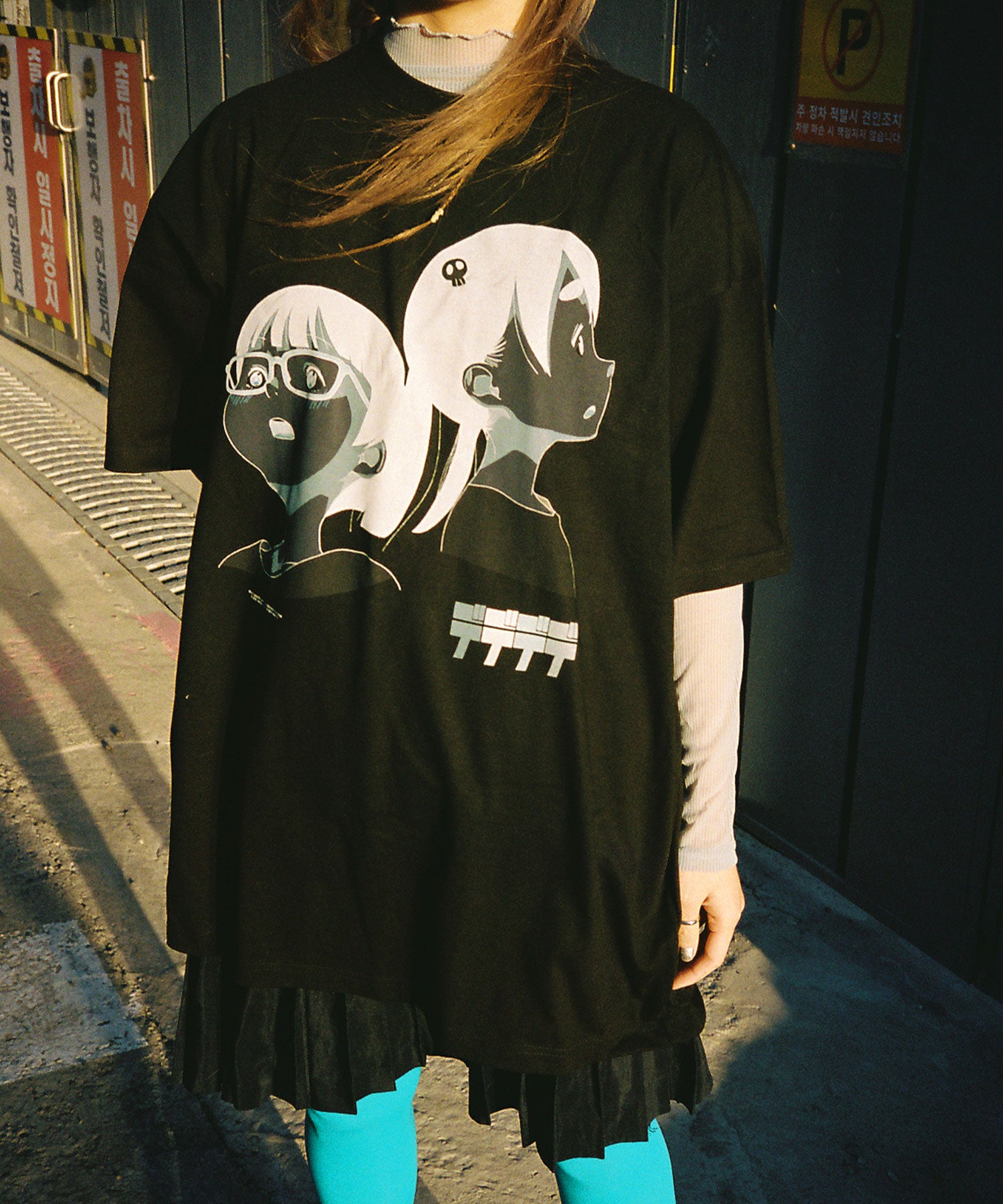niceghostclub DEDEDEDE EXPRESSION BIGBIG TEE [BLACK]